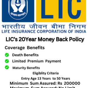 Best LIC Policy 20 Year Money Back Policy